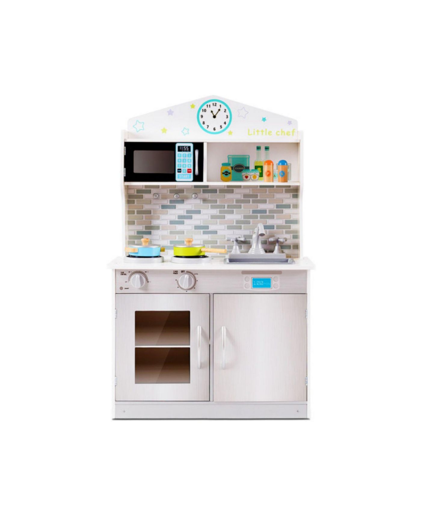 Детские игрушки SUGIFT Cooking Wooden Play Kitchen Set, Ages 3+, цвет: Бежевый — фото 1