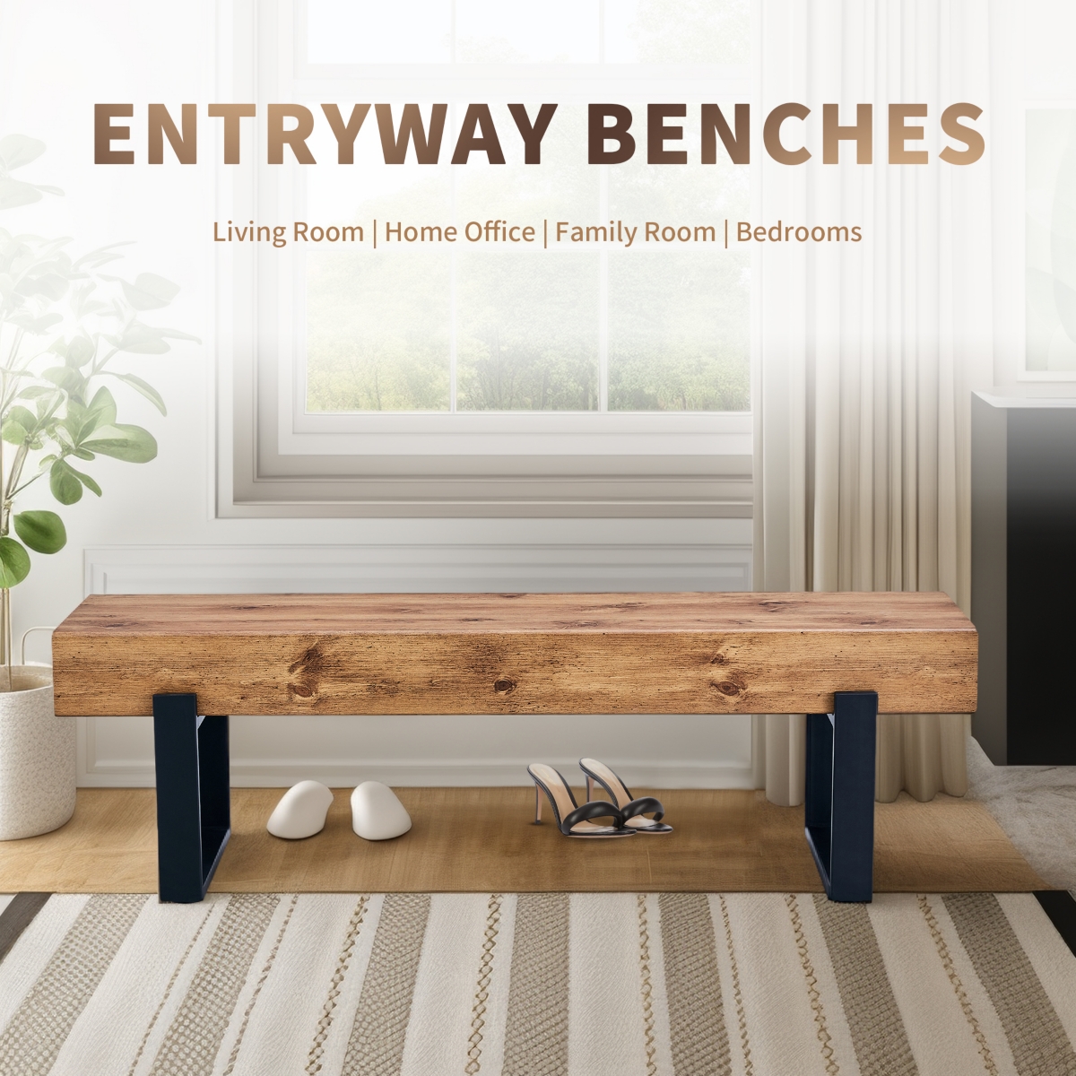Streamdale Furniture Multi-Purpose Indoor Benches for Dining, Bed, and Entryway