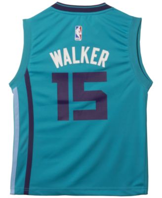 Men's Nike Charlotte Hornets No15 Kemba Walker White NBA Jordan Swingman Hardwood Classics Jersey