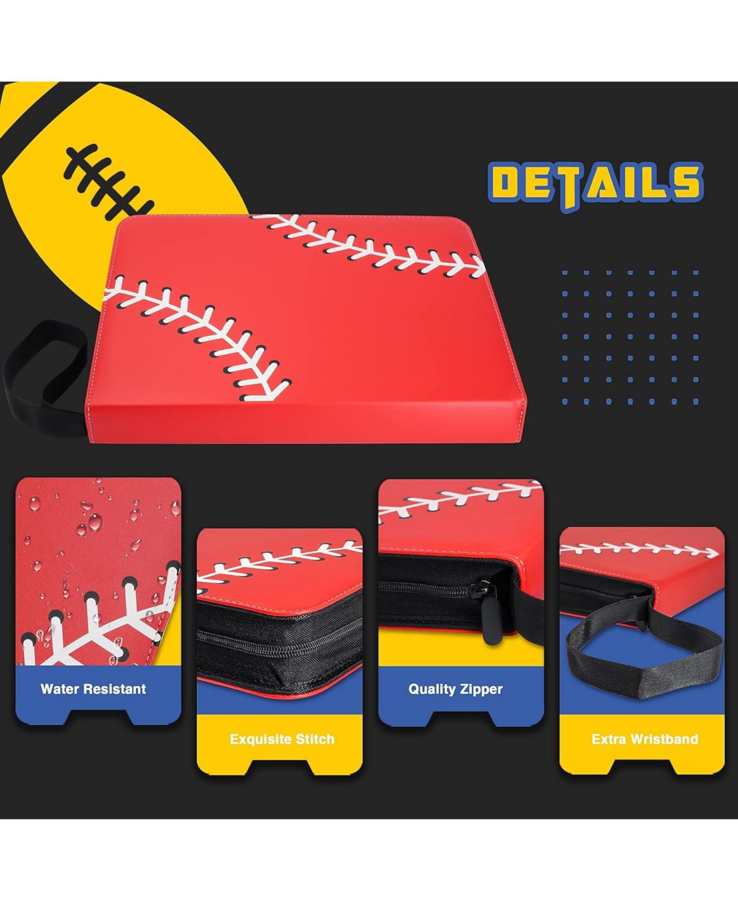 Детские игрушки NeatoTek Waterproof 9-Pocket Trading Card Binder: 720 Pockets for Gaming Cards, Yugioh, Sports, цвет: Baseball — фото 3