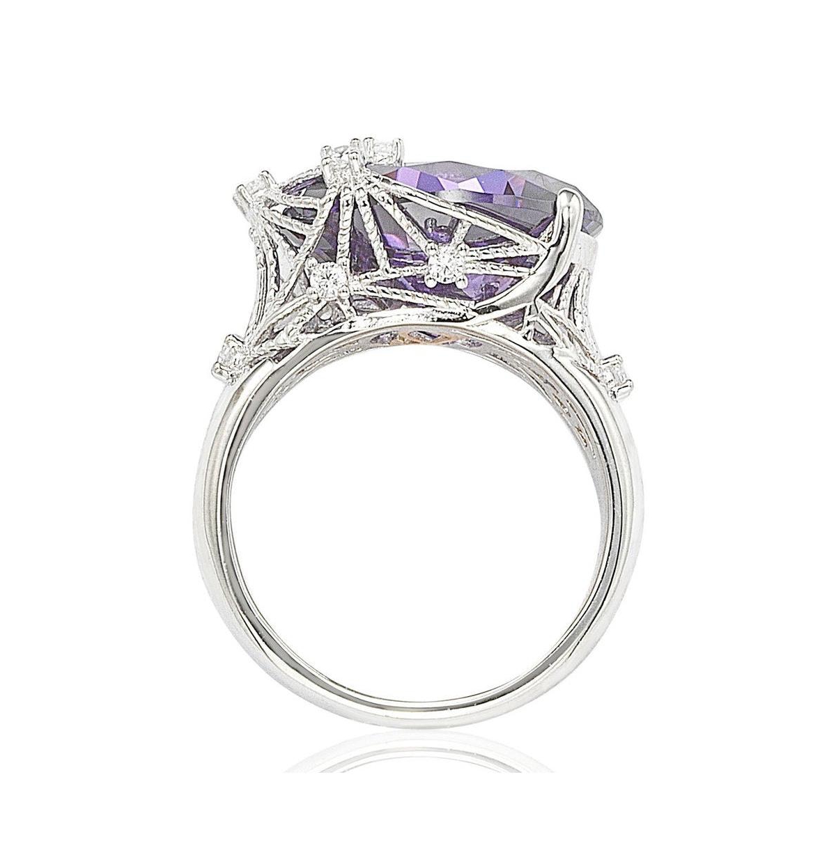 Suzy Levian New York Suzy Levian Sterling Silver Cubic Zirconia Webbed Ring