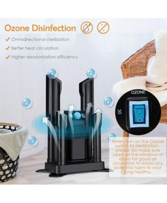 Electric Shoe Boot Dryer 4 Shoes with 180 Mins Timer Ozone Disinfection