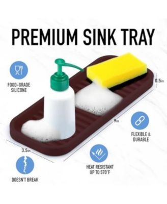 Silicone Sponge Holder for Kitchen Sink - Flexible Multipurpose Soap Tray