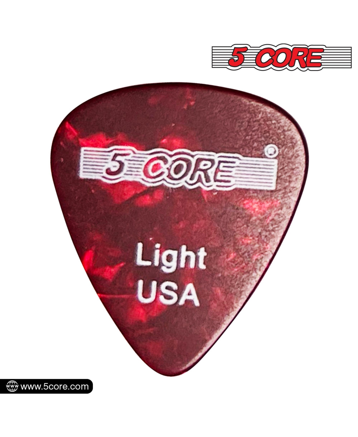 5 Core Guitar Picks 12 Piece Celluloid Light Gauge 0.46mm Pick for Acoustic Electric Bass Guitar Natural Feel Warm Tone Puas Para Guitarra