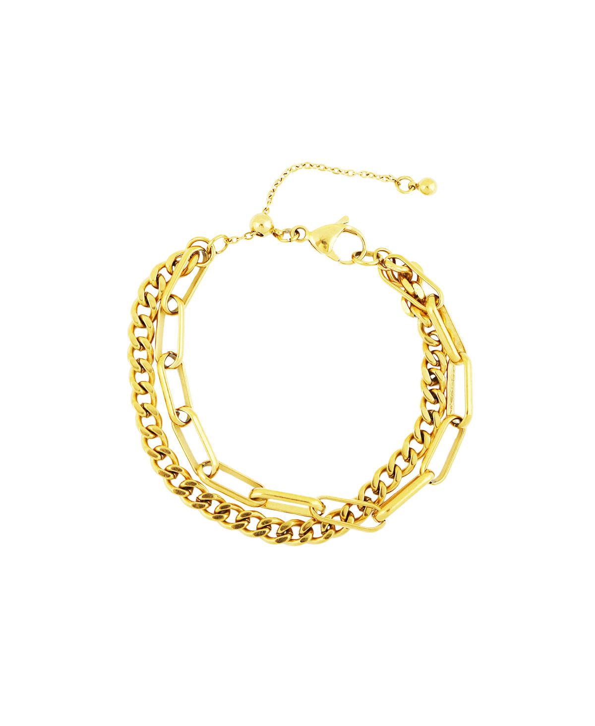 Ledgend Paper Clip Bracelet - Gold