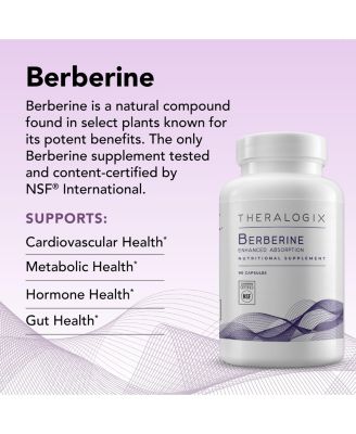 Berberine Enhanced Absorption - 90-Day Supply - Made with Berberine Phytosome to Help Support Healthy Metabolism & Hormone Balance - NSF Certified - 90 Capsules