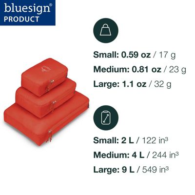 Ultralight Packing Cube Set, Black