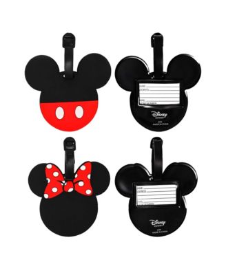 Mickey Mouse and Minnie Mouse Luggage Tags Gifts Mickey and Minnie PVC Travel Tags Gifts - Set of 4