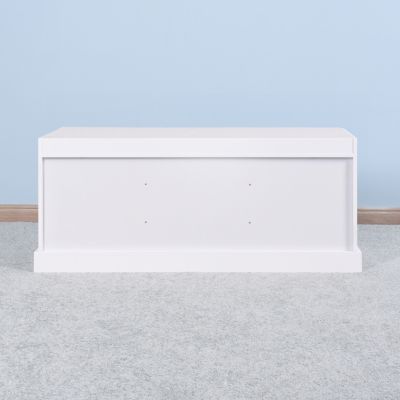 MDF Entryway Shoe Cabinet Bench with 2 Drawers and Cushion