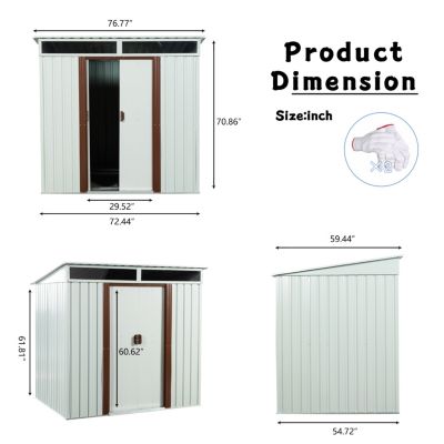 6FT X 5FT Outdoor Metal Storage Shed