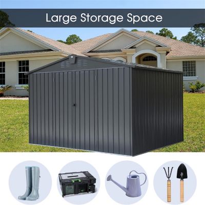 Streamdale Metal Outdoor Storage Shed 10'x8' With Lockable Door