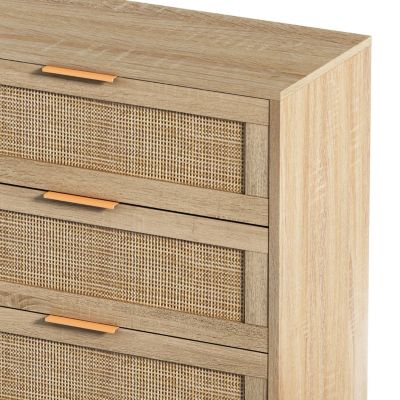 Rattan Storage Cabinet with 6 Drawers