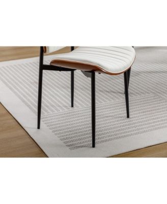 Mid-century modern faux leather dining chairs (set of 2)