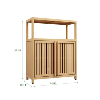 Bamboo Storage Cabinet for Bathroom and Living Room