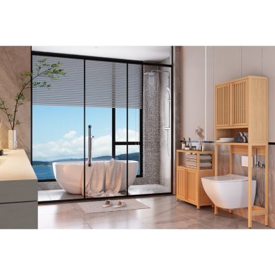 Bamboo Storage Cabinet for Bathroom and Living Room