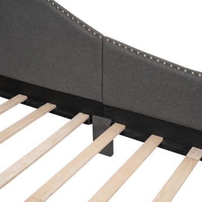 Upholstered Twin Daybed with Headboard and Armrests