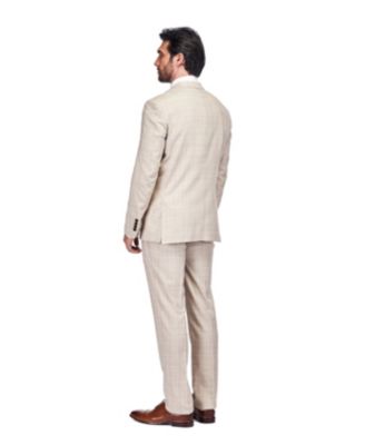 Slim Fit 3PC Check Men's Suit
