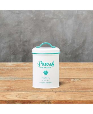 Pawsh Treatery Metal Storage Canister, 44 oz., White Mint
