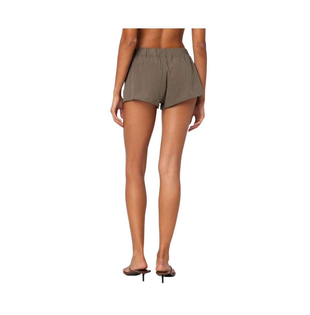 Edikted Women's Harleigh Linen Look Shorts