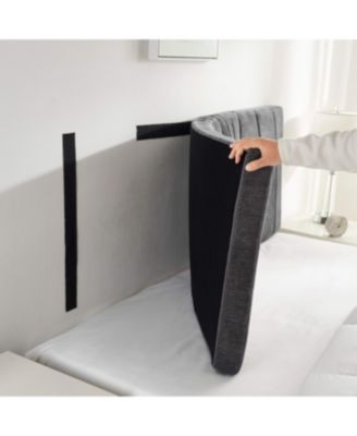Wall Mounted Easy Assemble Channel Stitched Floating Headboard - 3D Soundproof - Peel & Stick - Queen