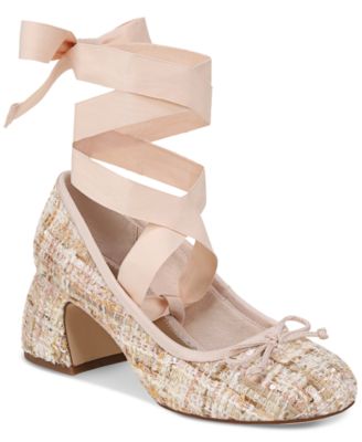 Circus NY by Sam Edelman - Della Lace-Up Block-Heel Ballet Pumps