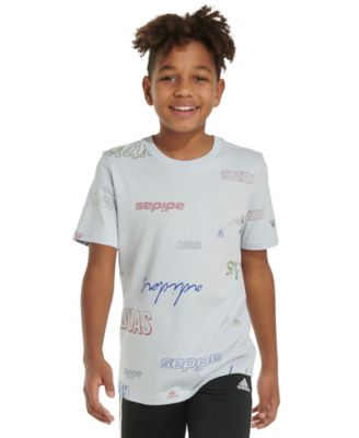 adidas - Big Boys Cotton Short-Sleeve Printed Lineage Love T-Shirt