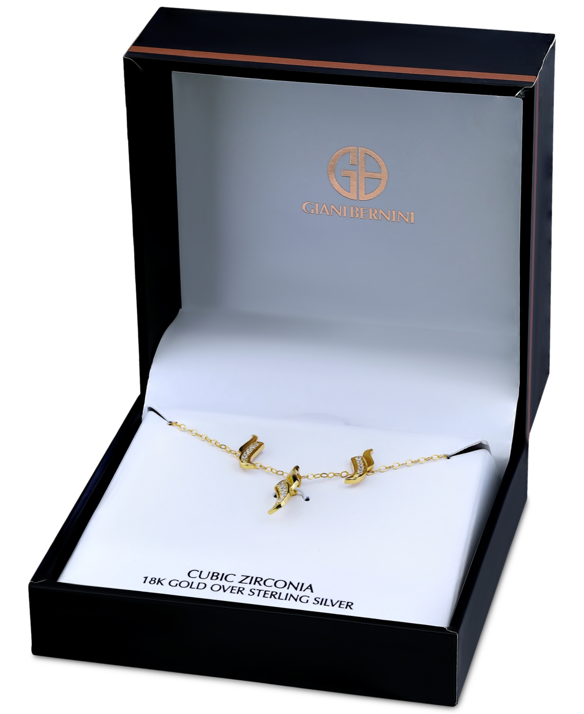 Giani Bernini 2-pc. Set Cubic Zirconia Swirl Pendant Necklace & Matching Stud Earrings In 18k Gold-plated Sterling In Gold