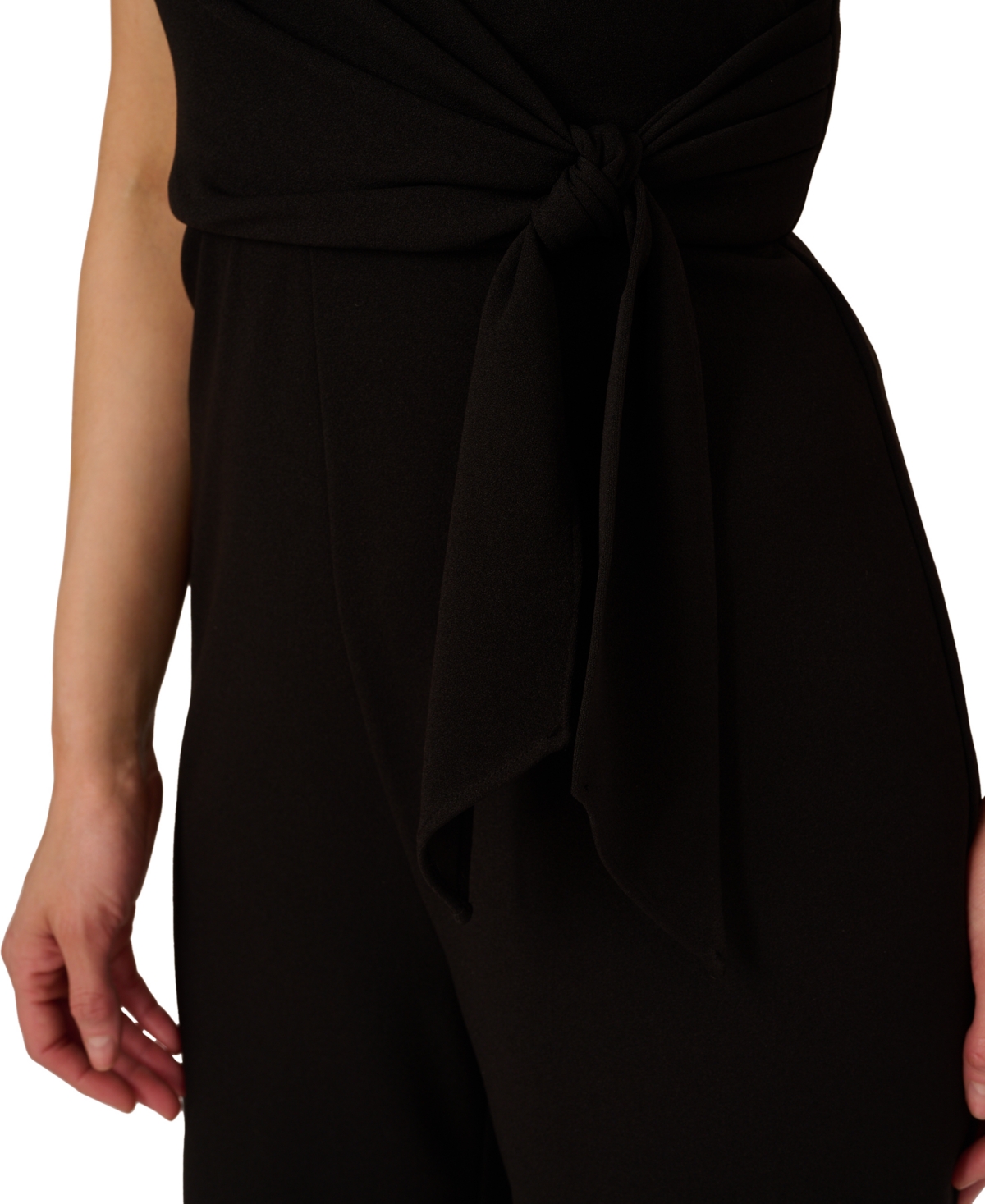 Adrianna Papell Women's Surplice-Neck Wide-Leg Jumpsuit