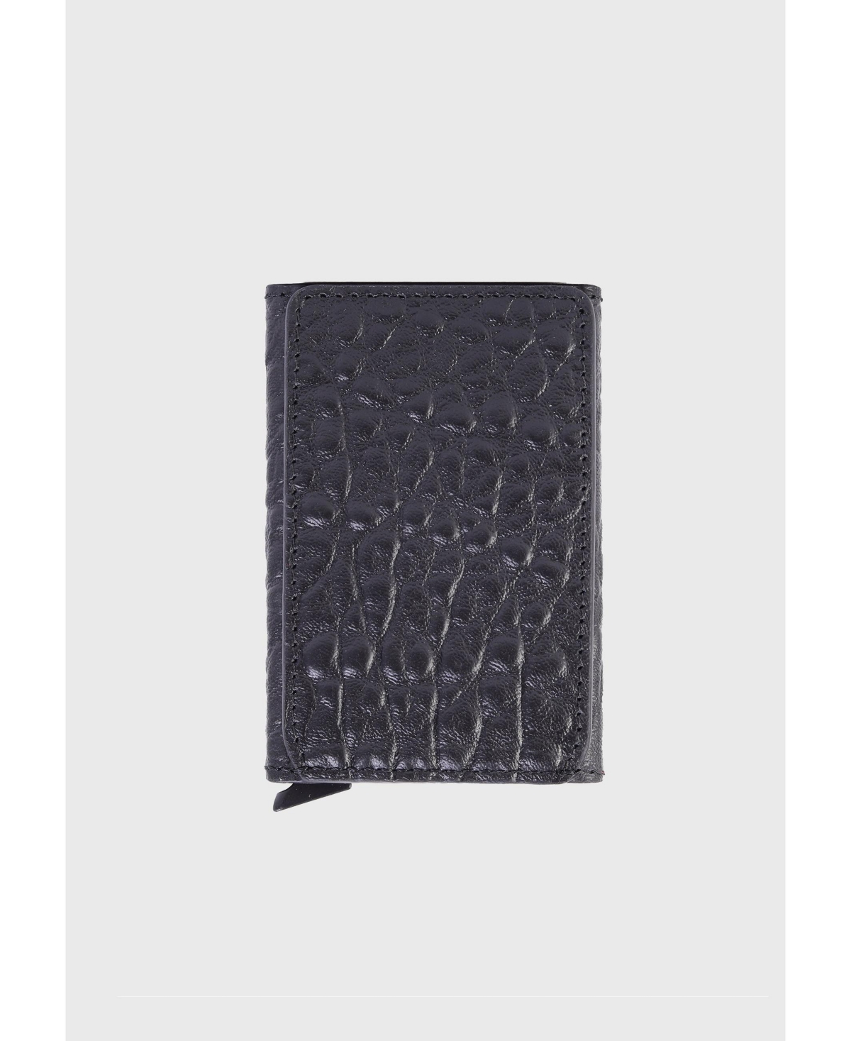 Men's Genuine Leather Elephant Pattern Card Holder - Brown