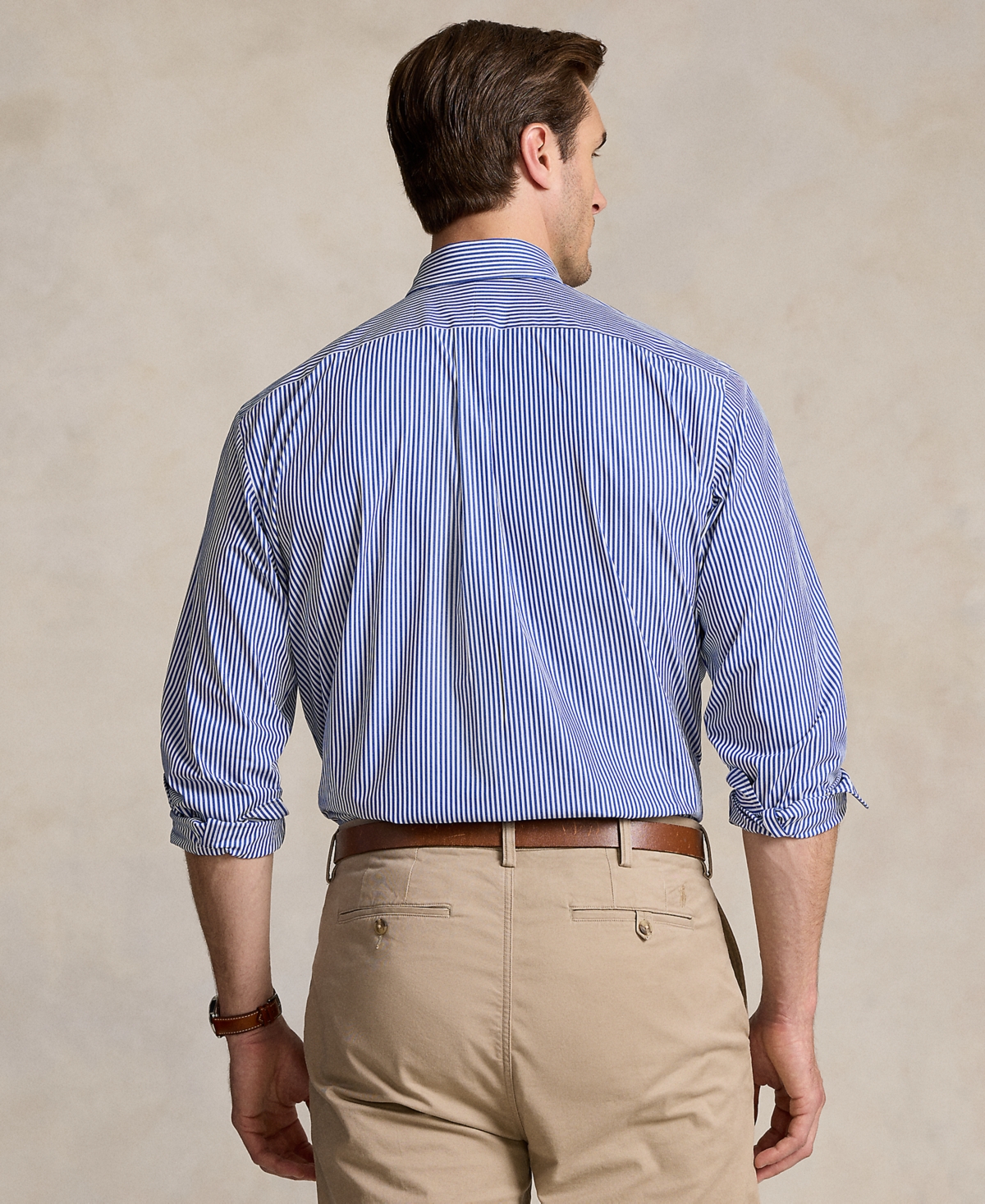 Polo Ralph Lauren Men's Big & Tall Poplin Sport Shirt -White