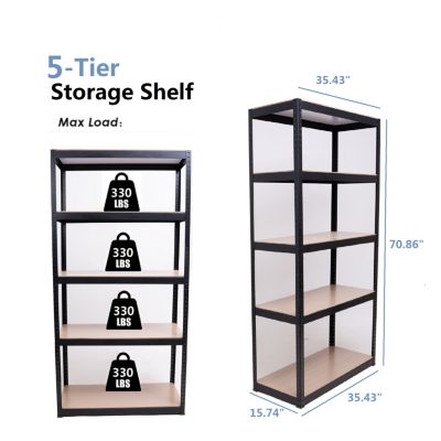 Adjustable 5-Tier Metal Garage Storage Shelves