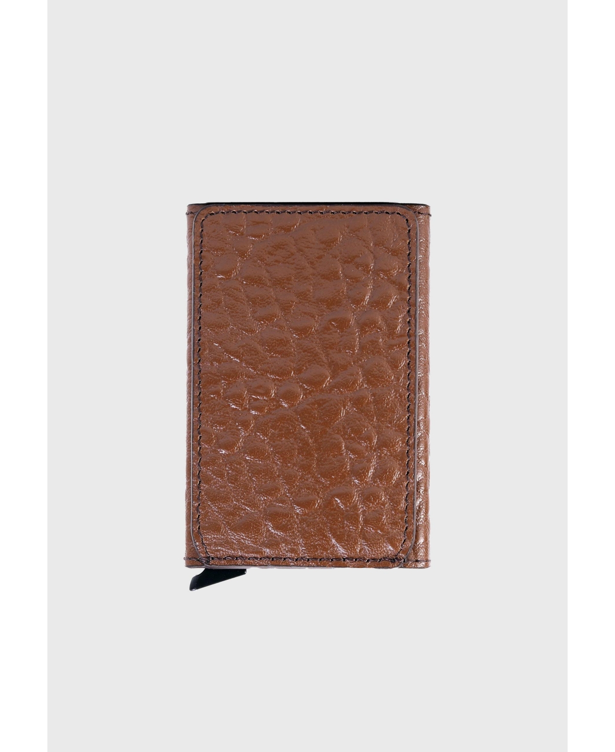Men's Genuine Leather Elephant Pattern Card Holder - Brown