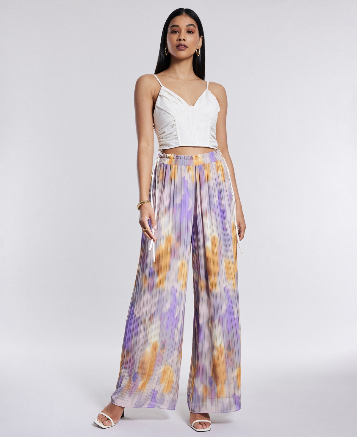 Bcbg New York Women's Pleated Wide-Leg Pants