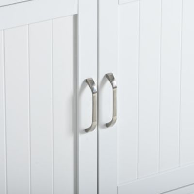 White Wooden Cat Litter Box Enclosure