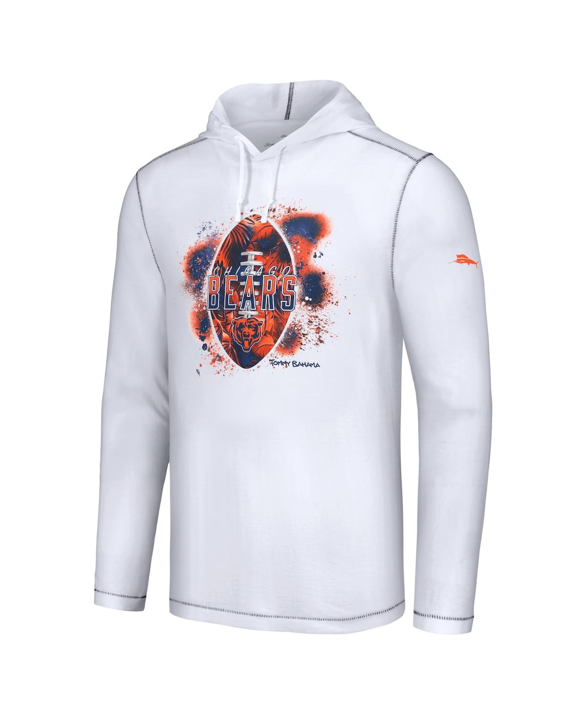 Tommy Bahama Men's White Chicago Bears Graffiti Touchdown Pullover Hoodie In White