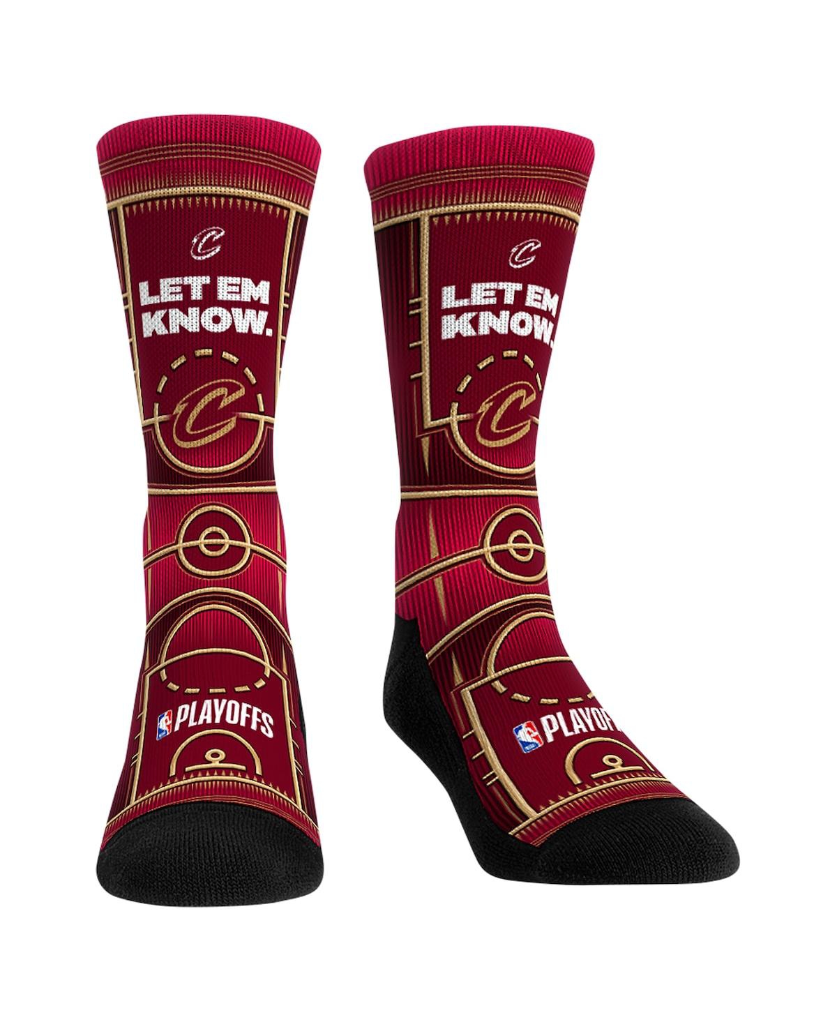 Rock Em Men's and Women's Socks Wine Cleveland Cavaliers 2024 Nba Playoffs Slogan Crew Socks - Wine