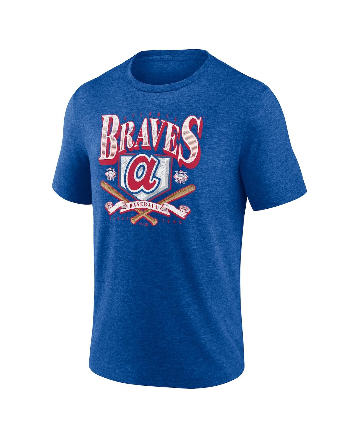 Fanatics Men's Heather Royal Atlanta Braves Home Team Tri-blend T-shirt In Heather Royal