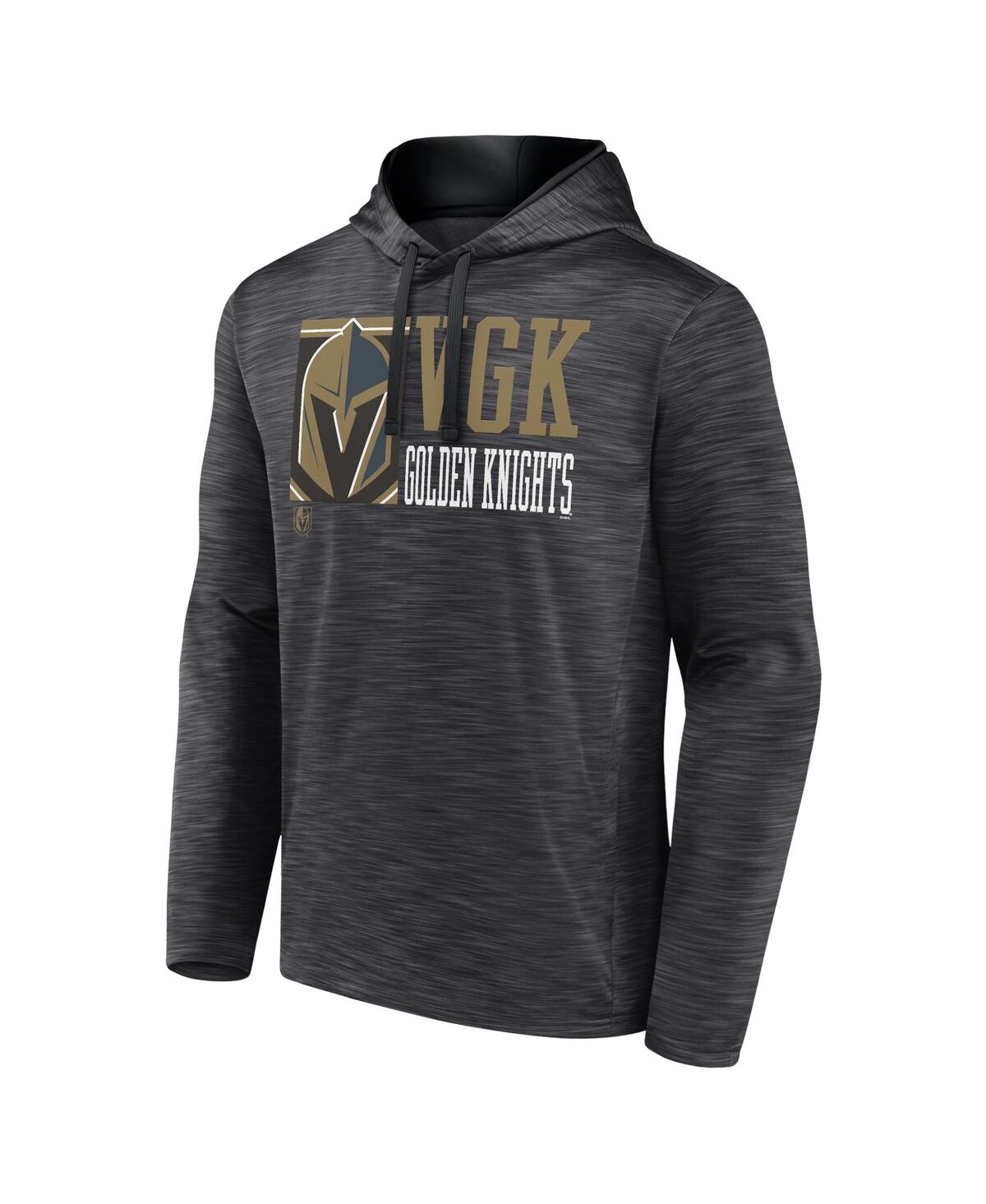 Fanatics Men's Charcoal Vegas In Knights Never Quit Pullover Hoodie In Charcoal,black