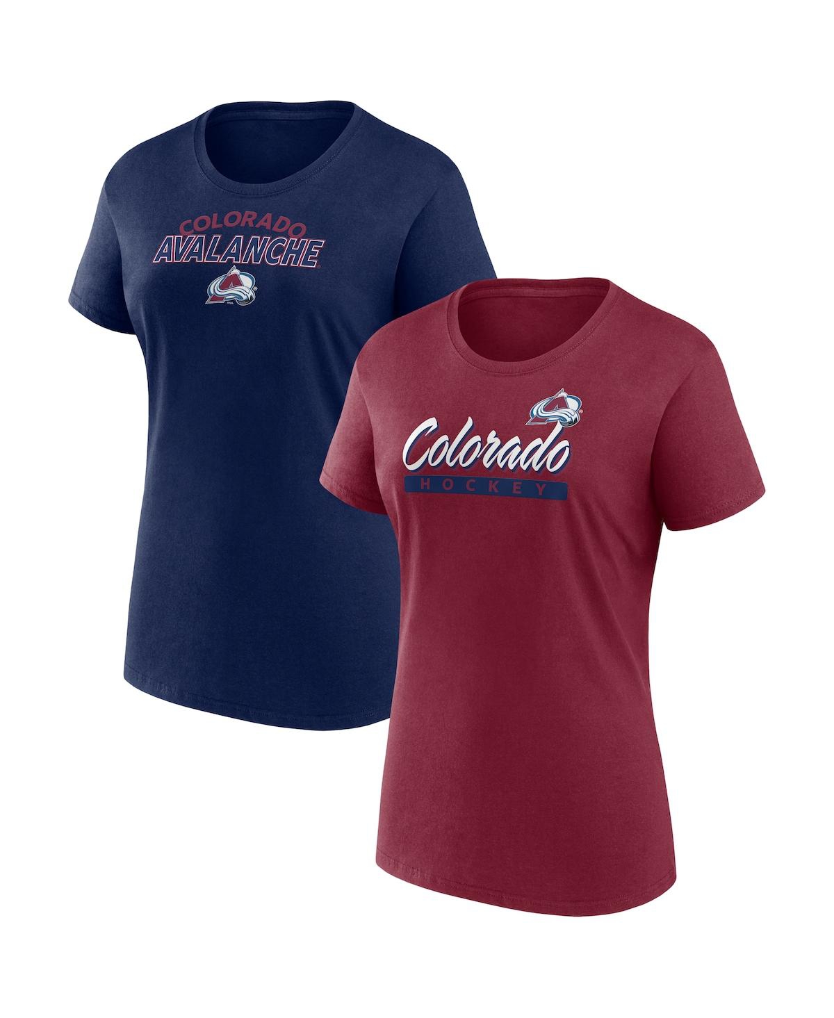 Fanatics Women's Colorado Avalanche Risk Combo Pack T-shirt In Navy