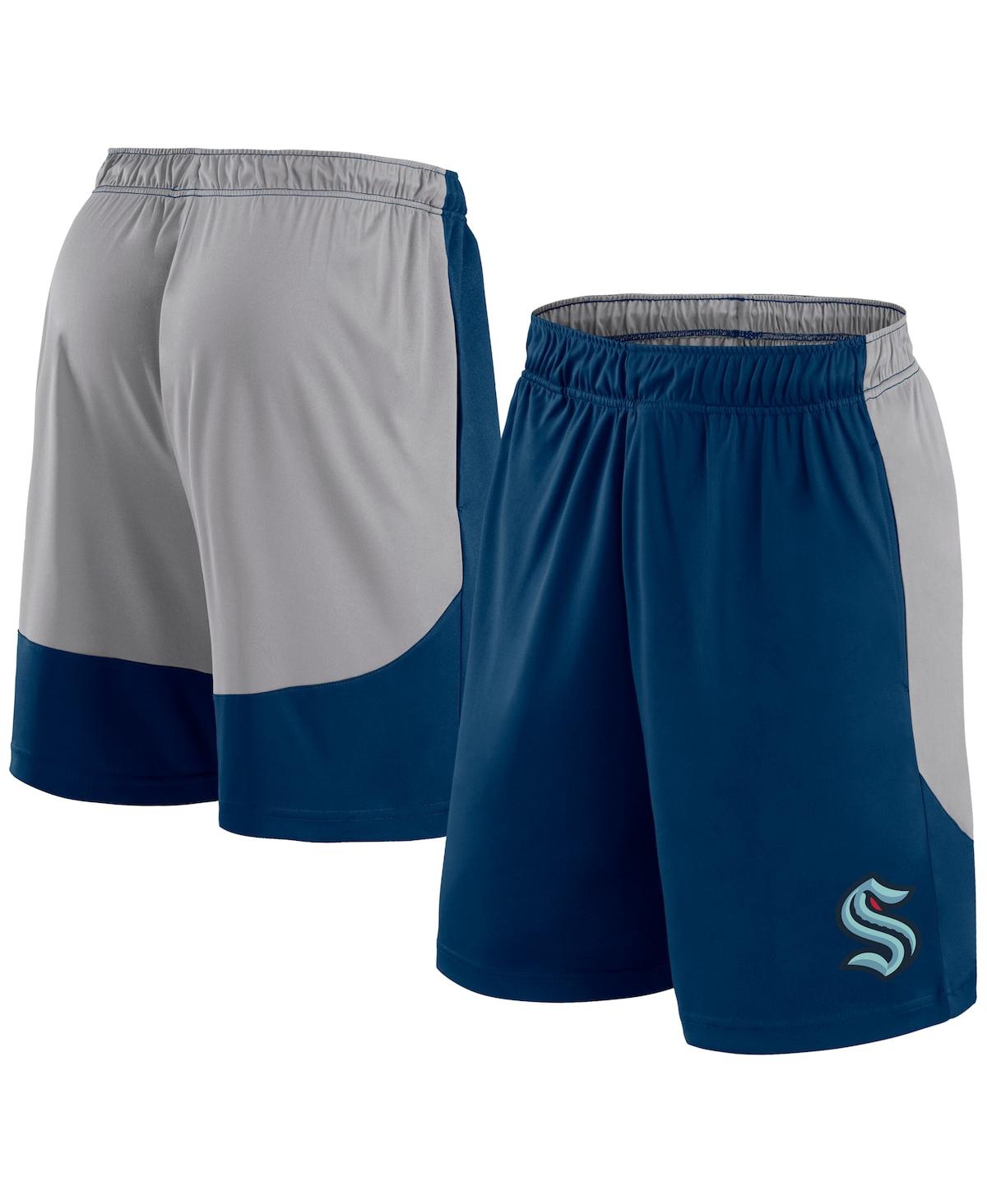 Fanatics Men's Deep Sea Blue Seattle Kraken Go Hard Shorts In Multi