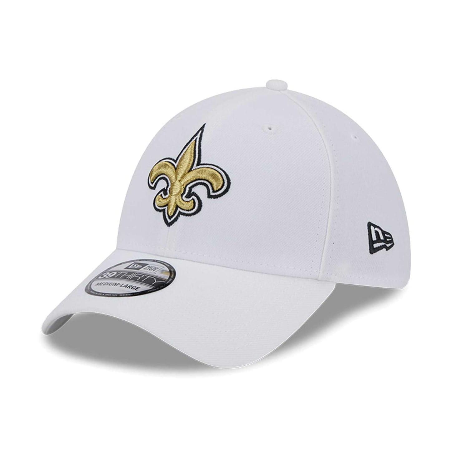 Мужская кепка New Era White New Orleans Saints Main 39THIRTY Flex Hat — фото 1