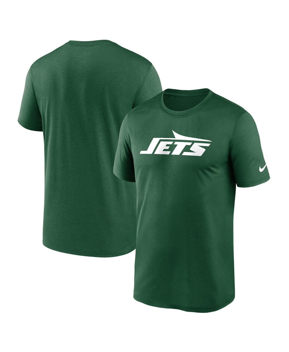 Nike Green New York Jets Primetime Legend Wordmark Performance T-shirt In Green