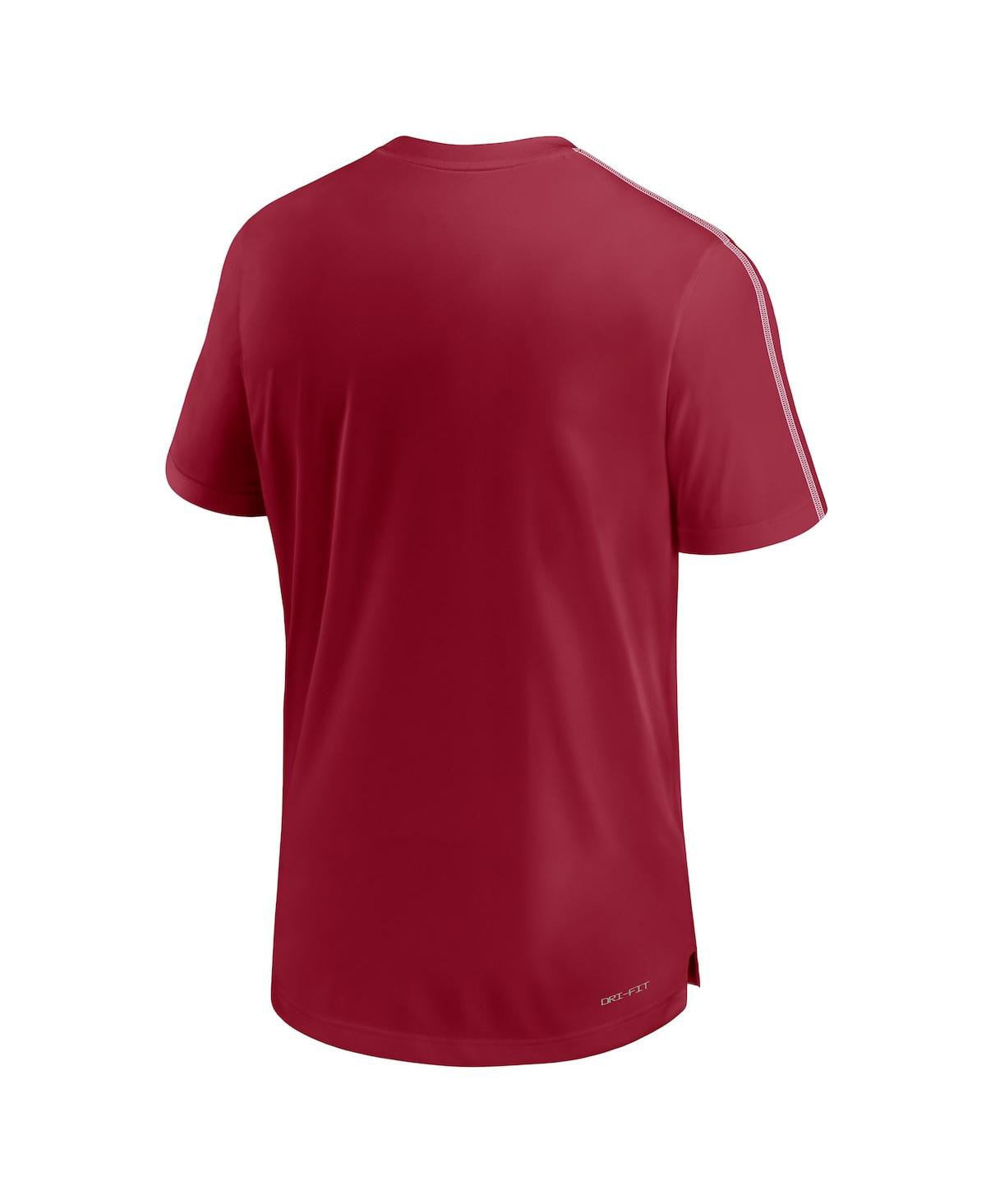 Jordan Men's Crimson Oklahoma Sooners 2024 Sideline Coach Performance Top In Crimson,white