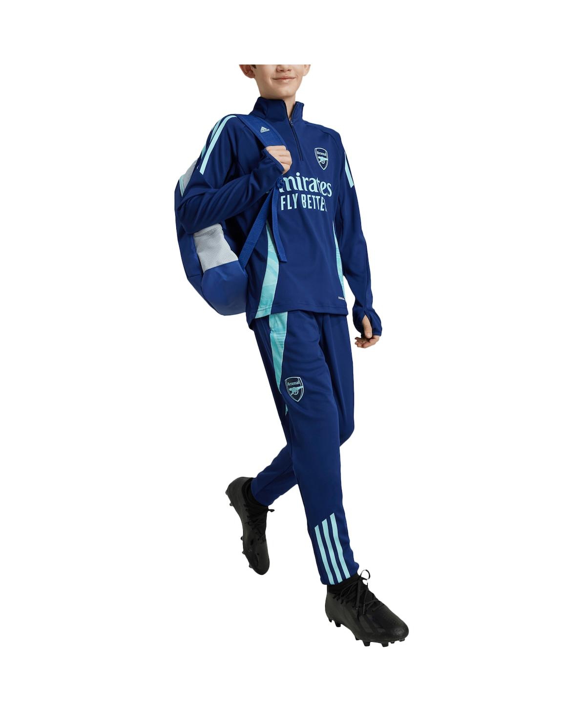 Adidas Big Boys and Girls Arsenal 2024/25 Aeroready Raglan Quarter-Zip Training Jersey