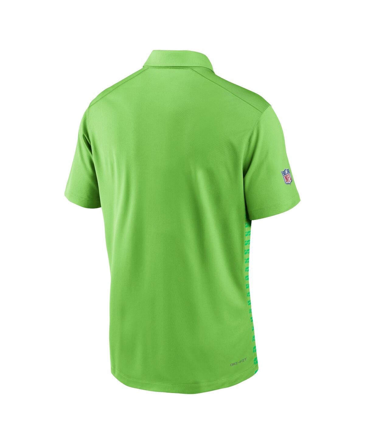 Nike Men's Neon Seattle Seahawks 2024 Sideline Victory Performance Polo In Neon Green