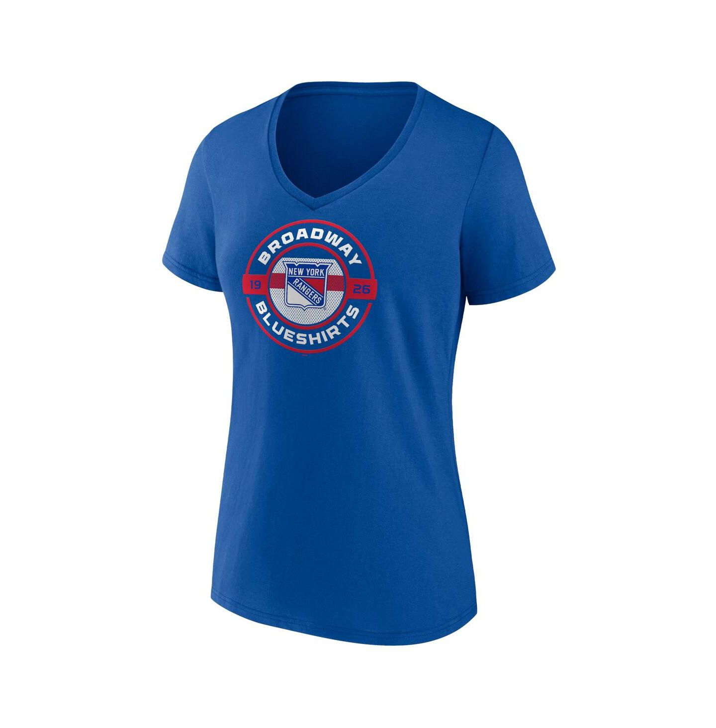 Женская футболка Fanatics New York Rangers Local A V-Neck — фото 3