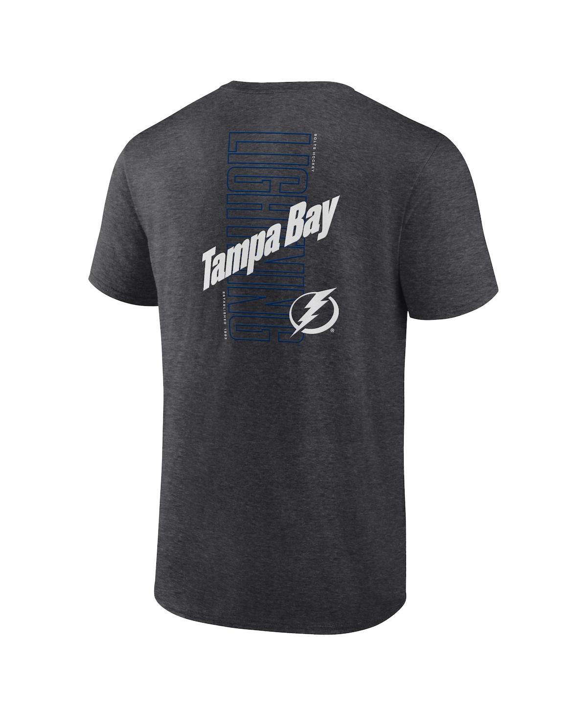 Fanatics Men'sTampa Bay Lightning Backbone T-Shirt - Heather Charcoal