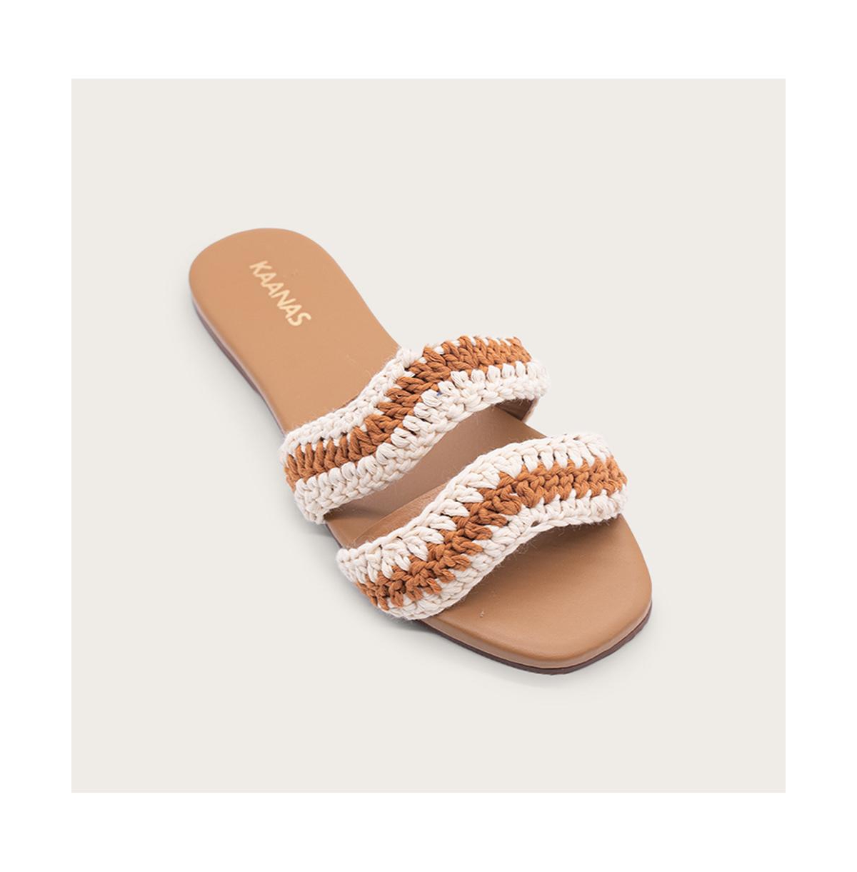Kaanas Tansy Wavy Crochet Bands Slip-on Flat