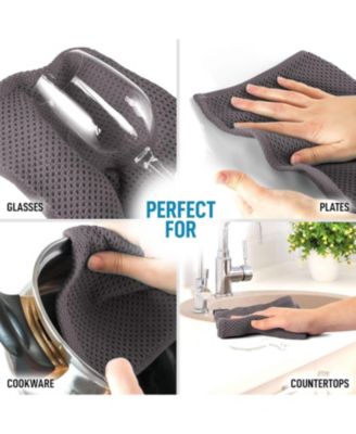 Reusable 100% Cotton Waffle Weave 3 Pc. Kitchen Towels