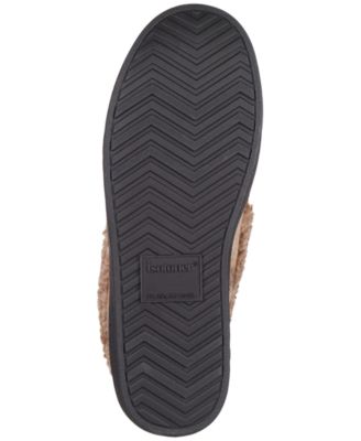 Men's Brushed Knit or Plaid Lewis Moccasin Slipper with Fleece Lining and Memory Foam 